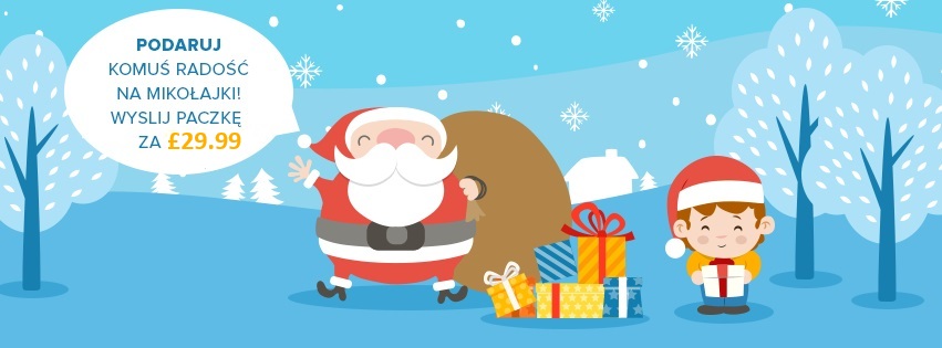 Mikołajkowe Paczki do Polski od £29.99 za 20kg